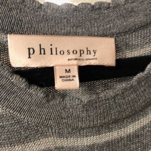 Medium Philosophy GreyWhite Stripe Sweater Dress